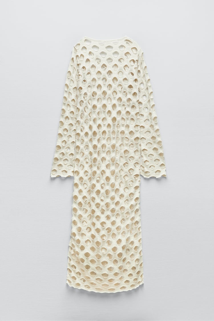 Long Sleeve Mesh Dress