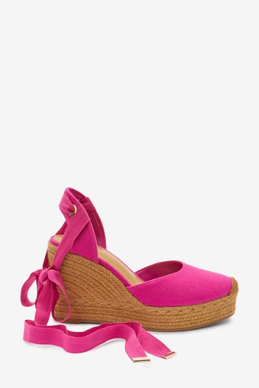 Forever Comfort Tie Espadrille Wedge