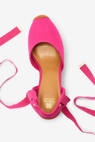 Forever Comfort Tie Espadrille Wedge