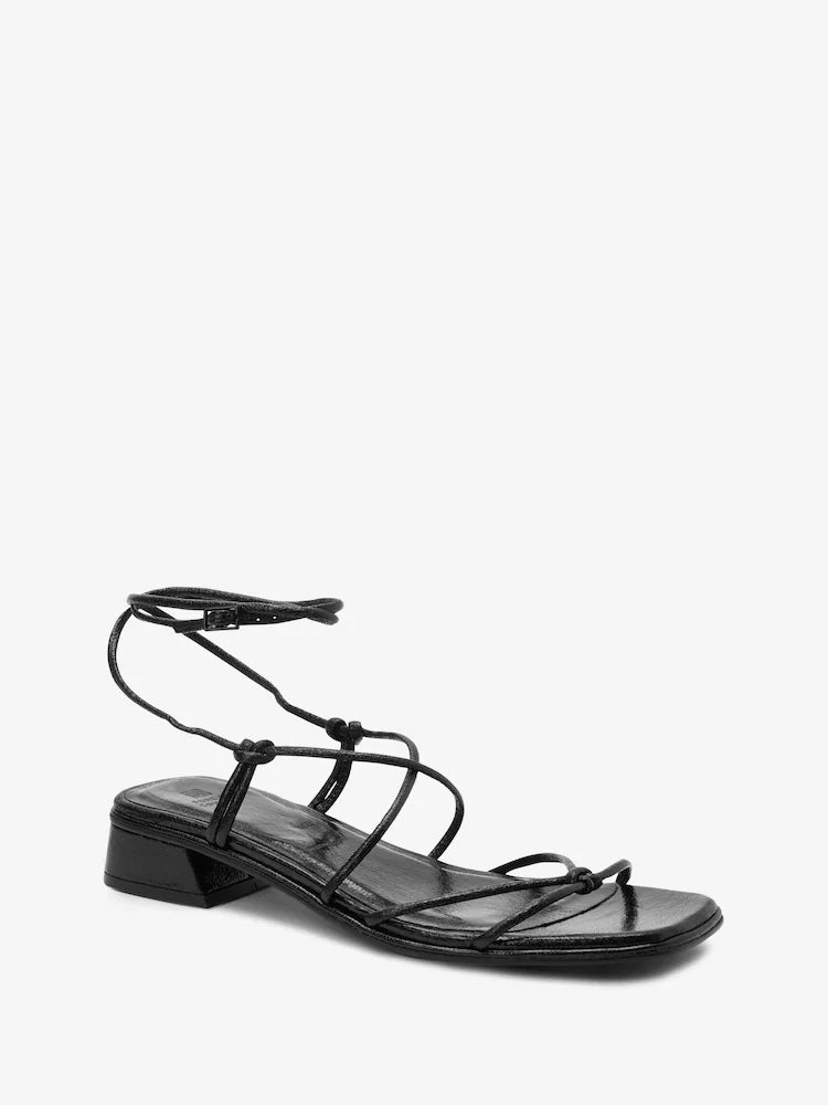 Forever Comfort Knot Detail Ankle Strap Sandals