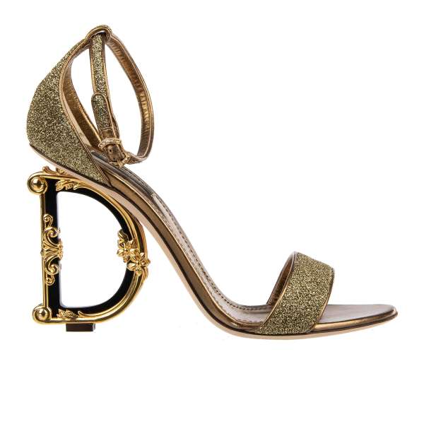DG Logo Sculpted High Heel Sandals