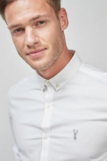 Long Sleeve Stretch Oxford Shirt