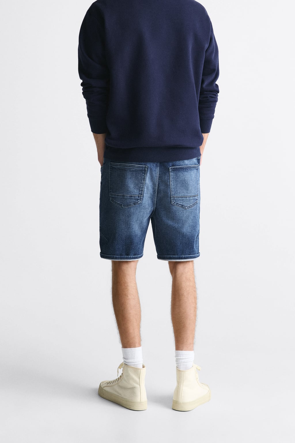 Soft Denim Bermuda Shorts