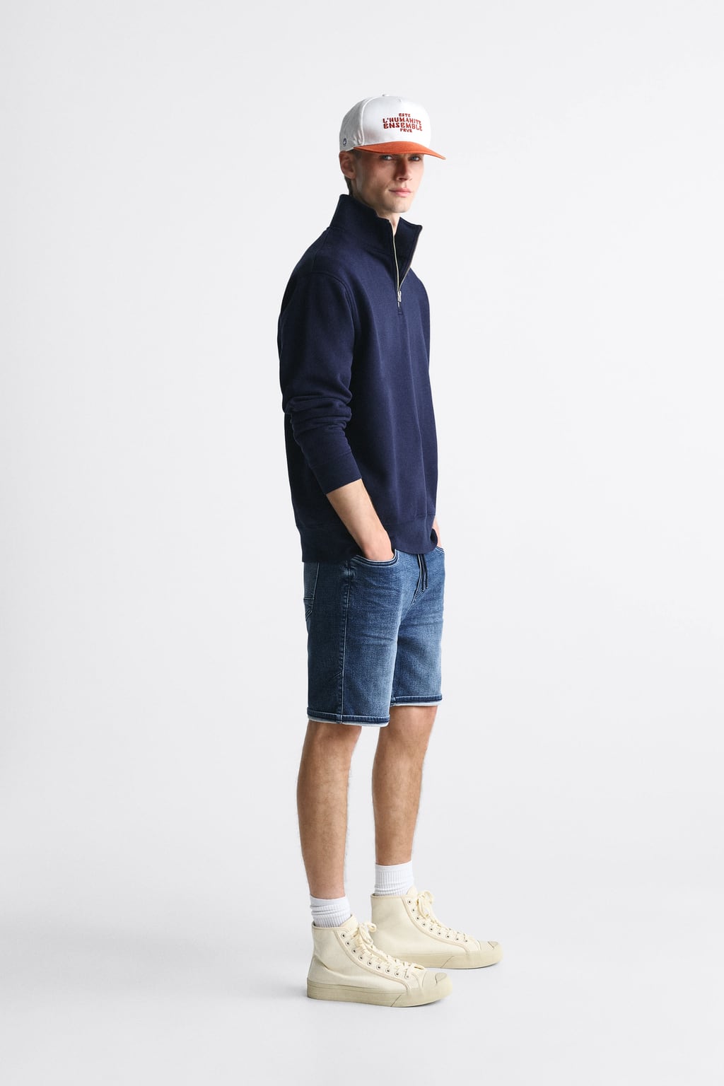 Soft Denim Bermuda Shorts