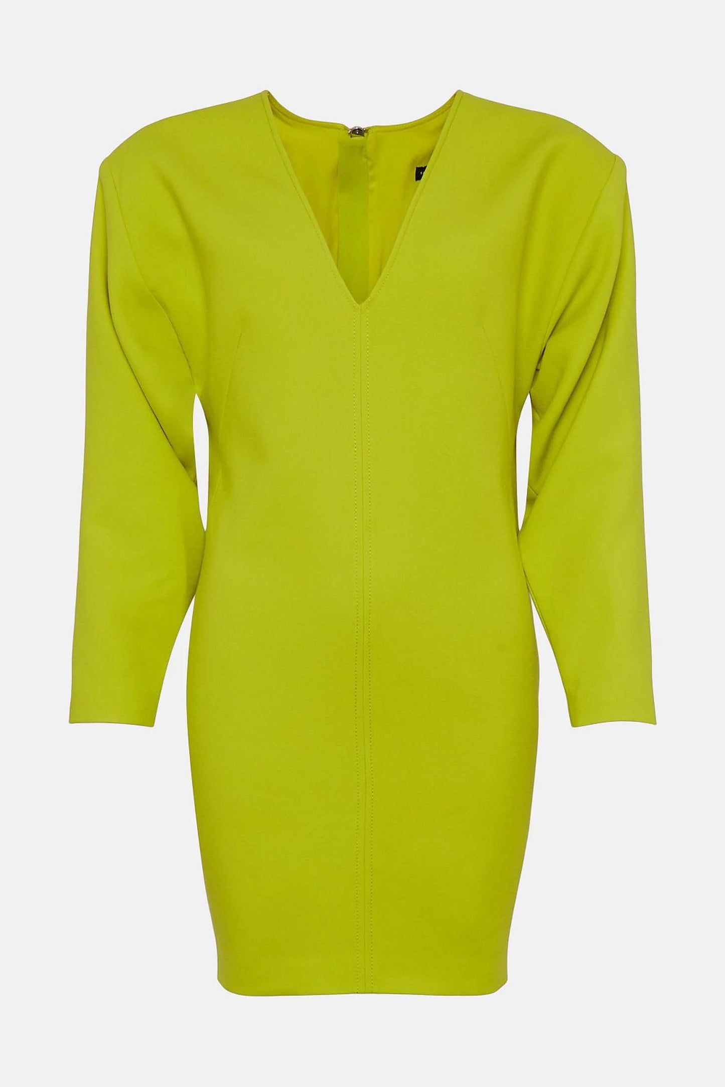 Compact Stretched Sleeve V Neck Pencil Dress