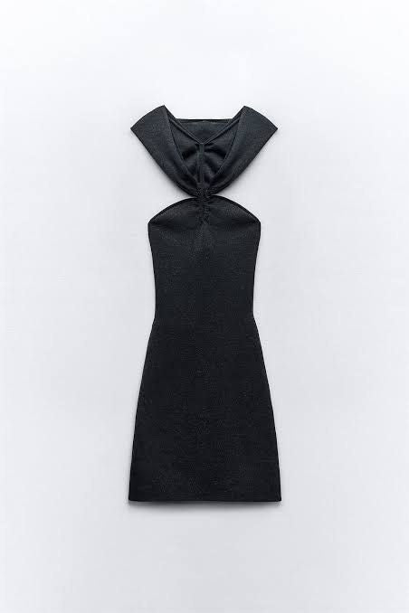Knit Mini Dress With Hood
