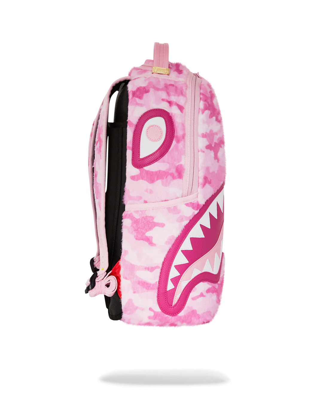 Pink Camo Faux Fur Backpack
