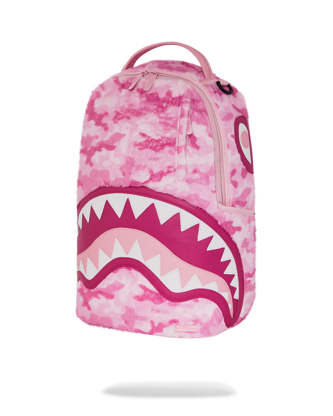 Pink Camo Faux Fur Backpack