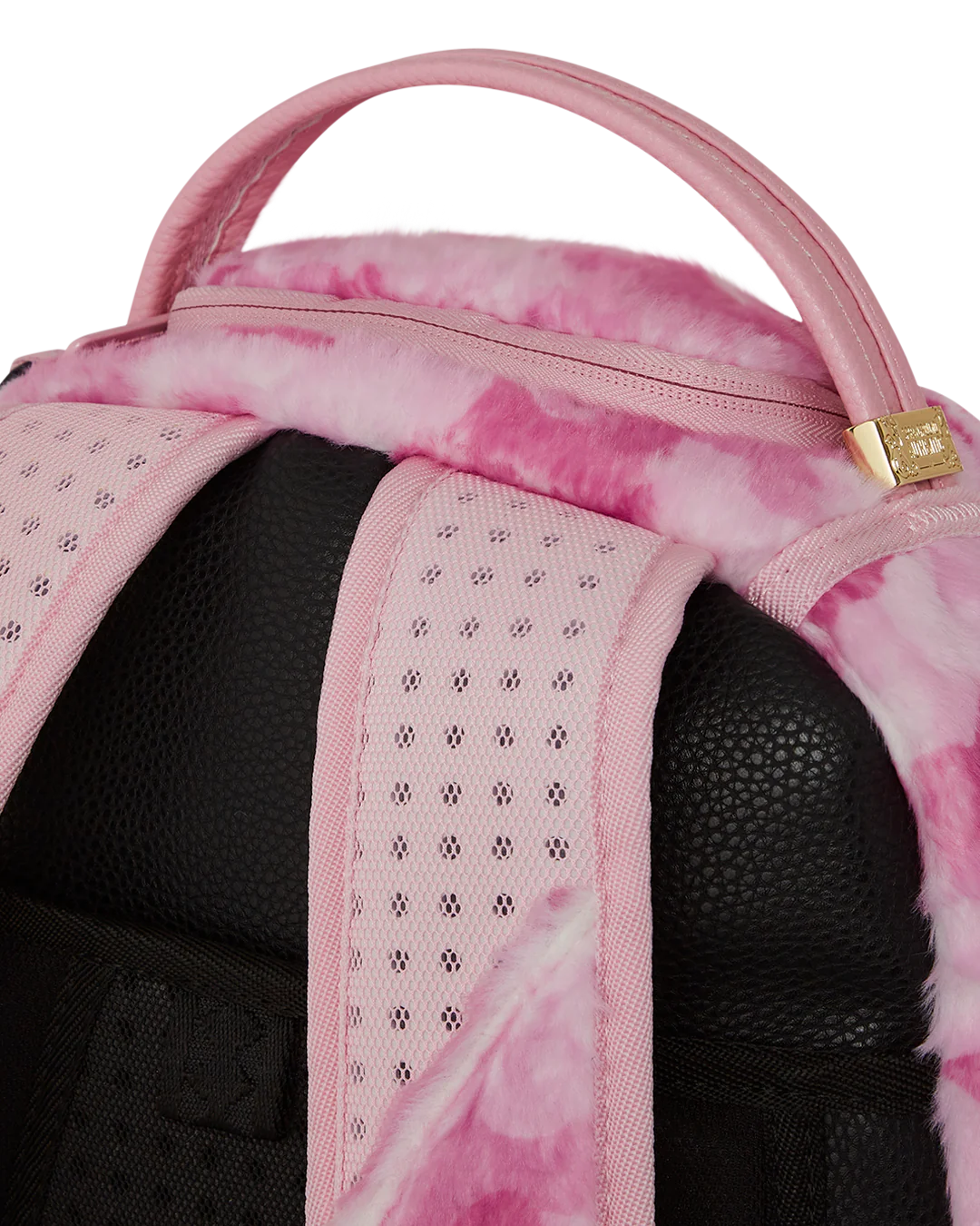Pink Camo Faux Fur Backpack