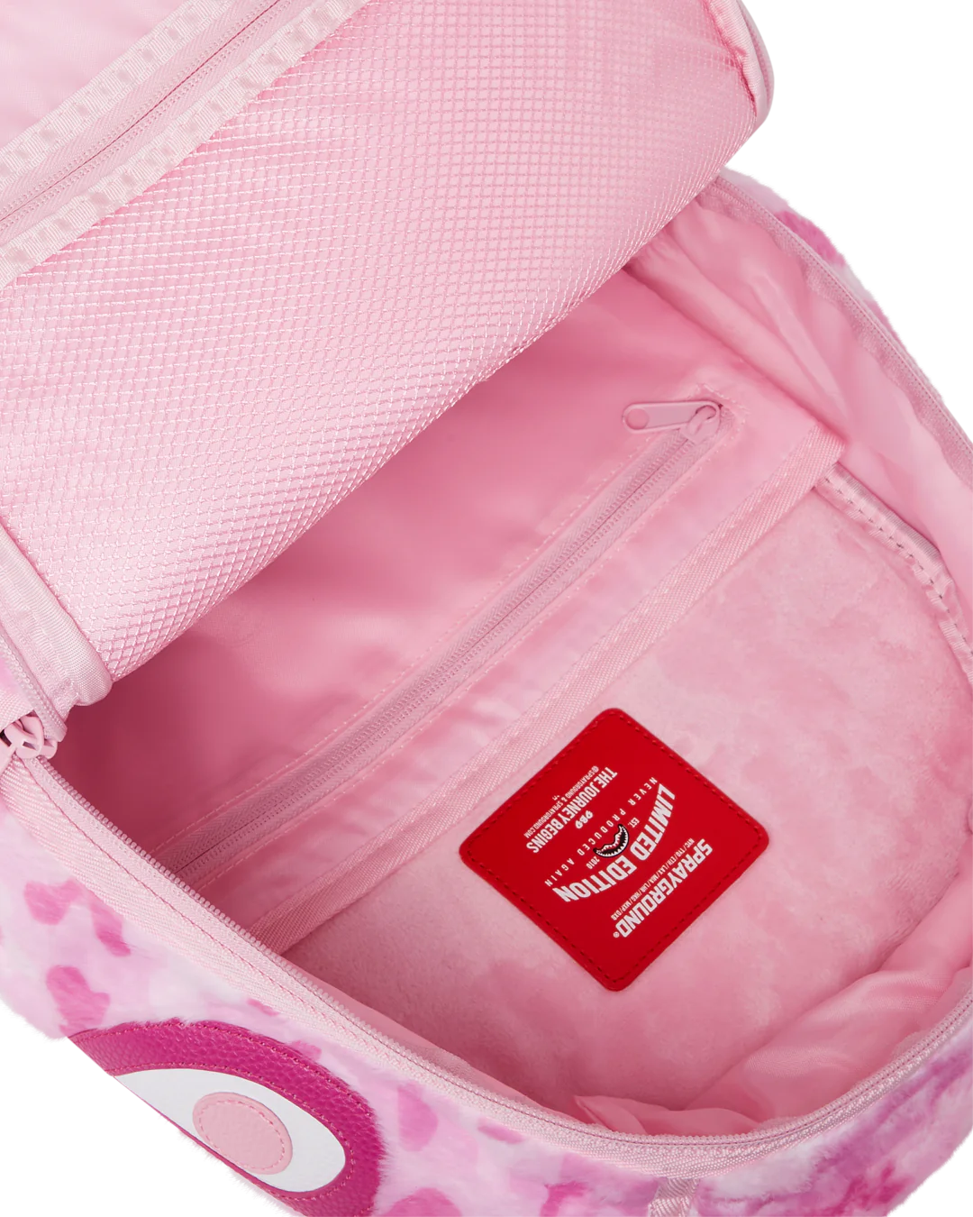 Pink Camo Faux Fur Backpack