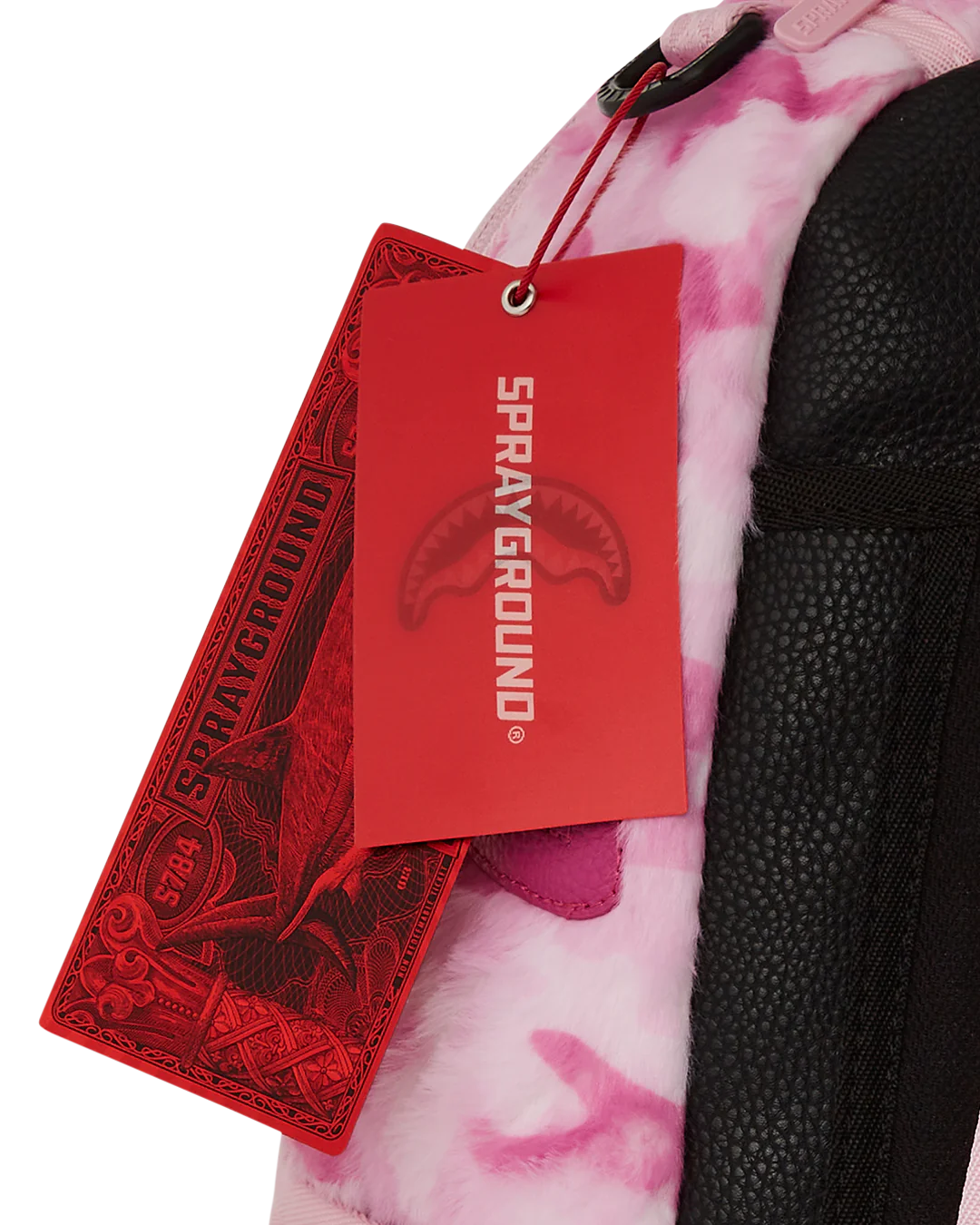 Pink Camo Faux Fur Backpack