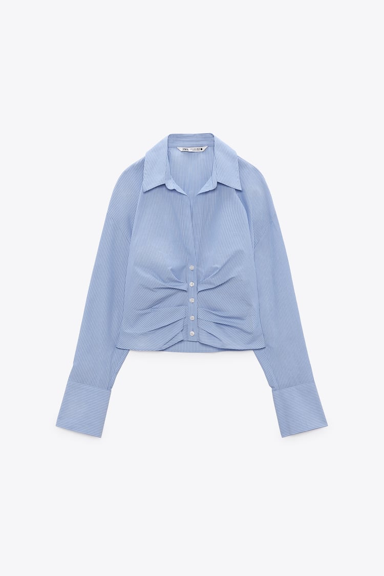 Gathered Poplin Shirt
