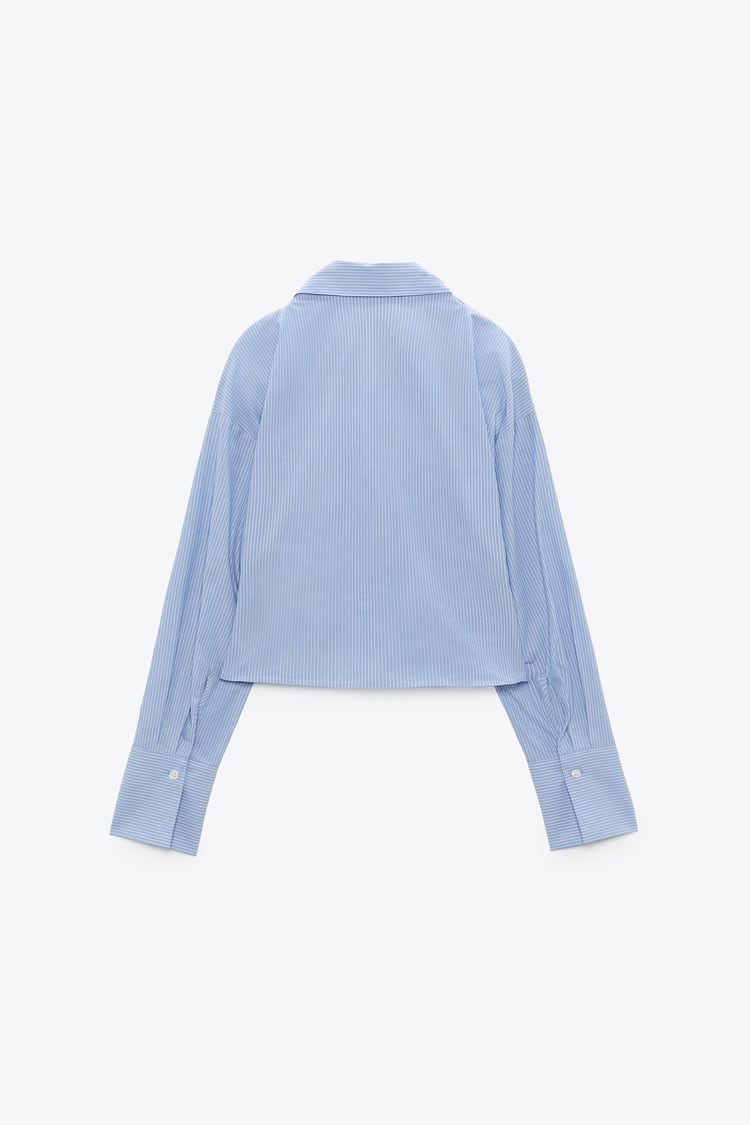 Gathered Poplin Shirt