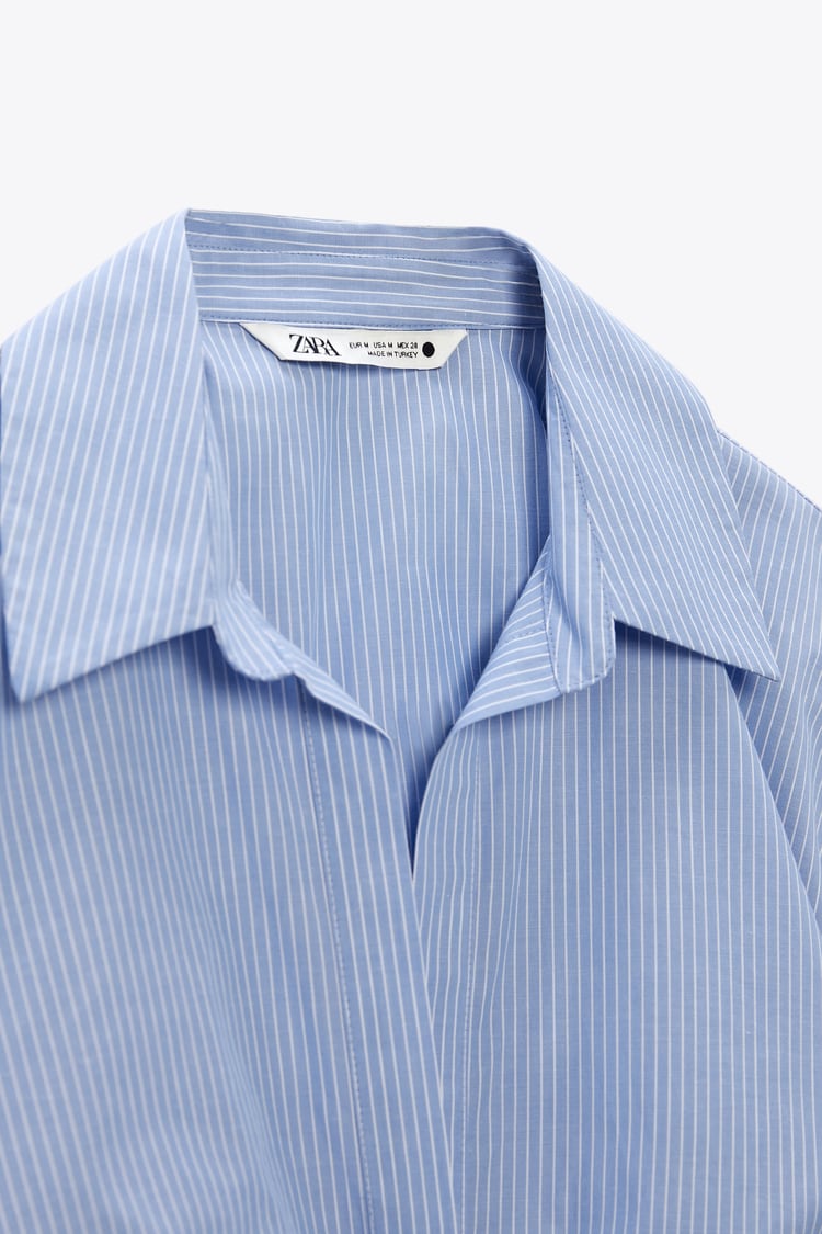 Gathered Poplin Shirt
