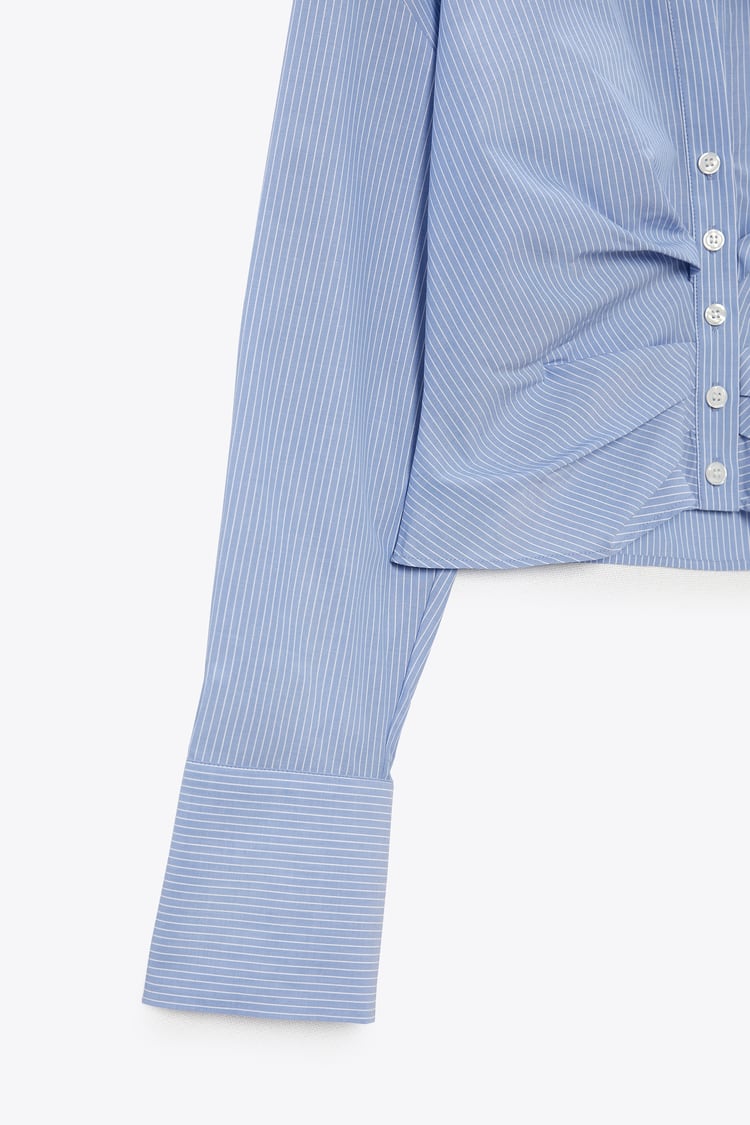 Gathered Poplin Shirt