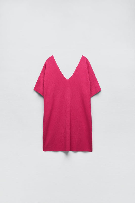 Short Sleeve Knit Tunic