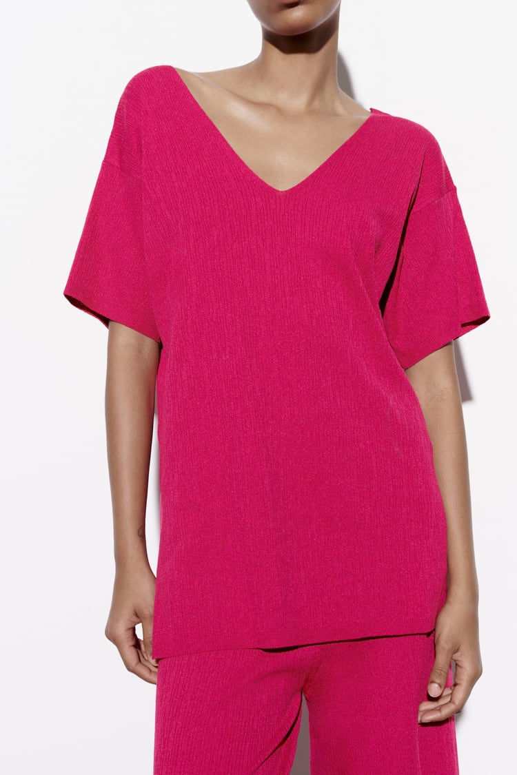 Short Sleeve Knit Tunic