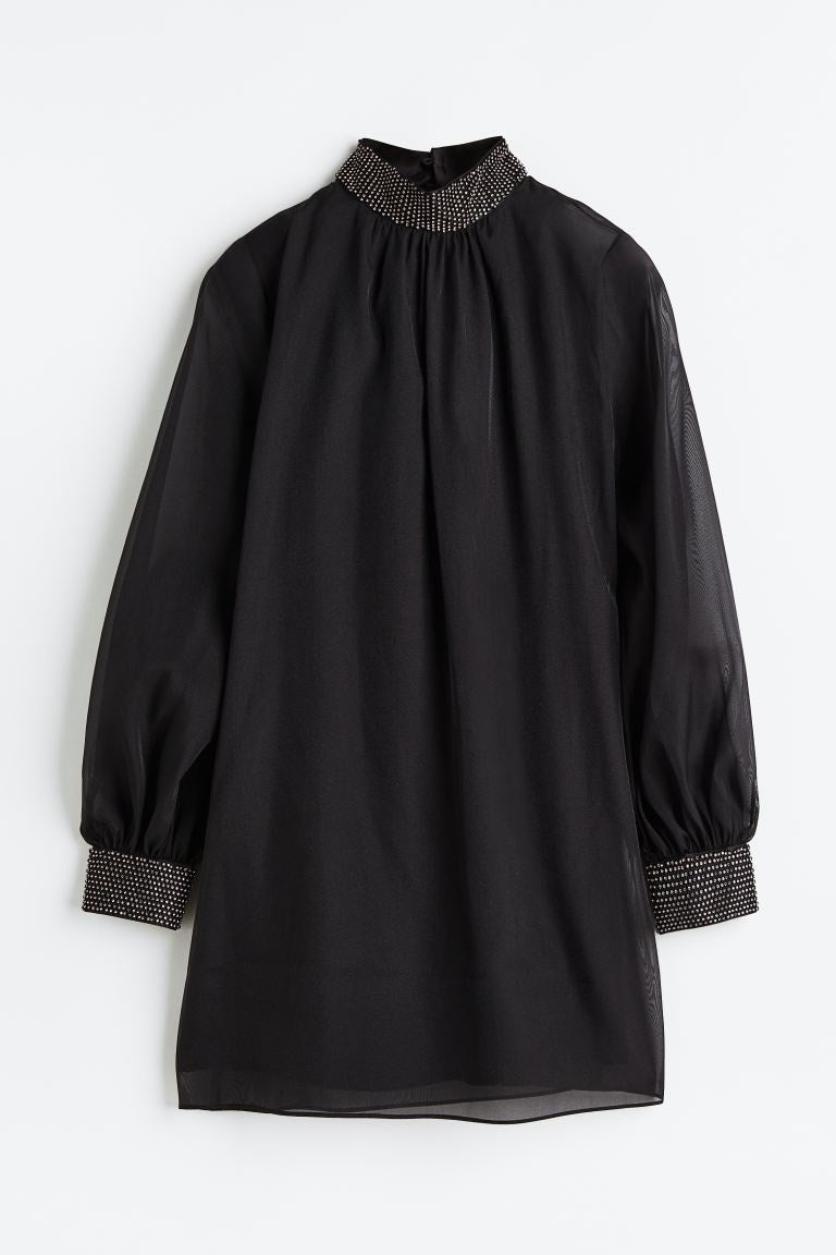 Rhinestone-Embellished Dress