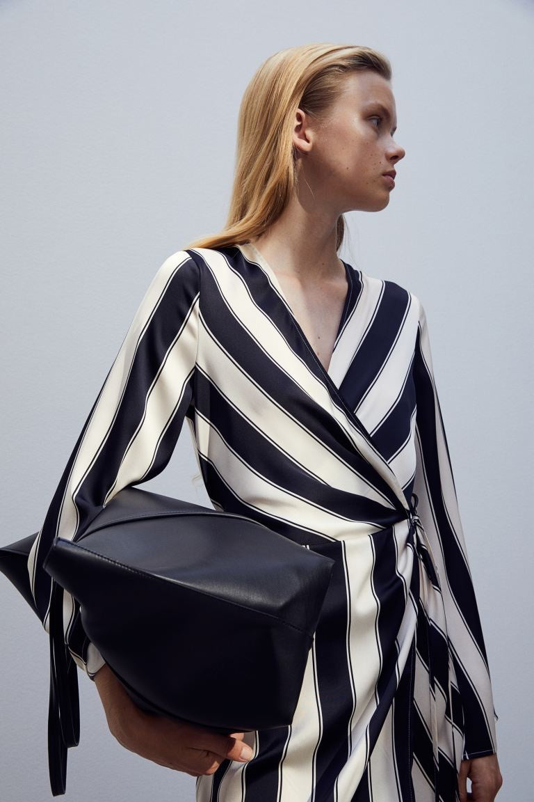 Satin Wrap Dress