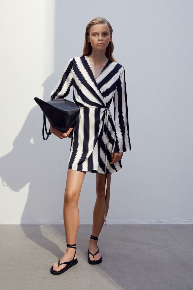 Satin Wrap Dress