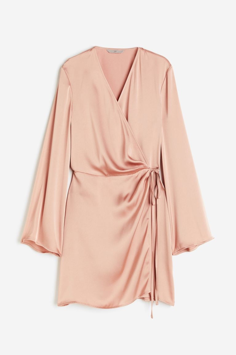 Satin Wrap Dress