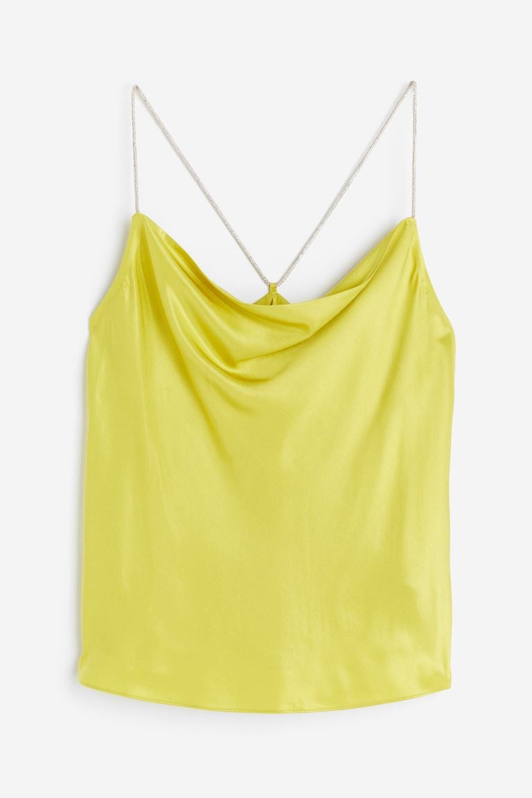 Rhinestone-Strap Cami Top