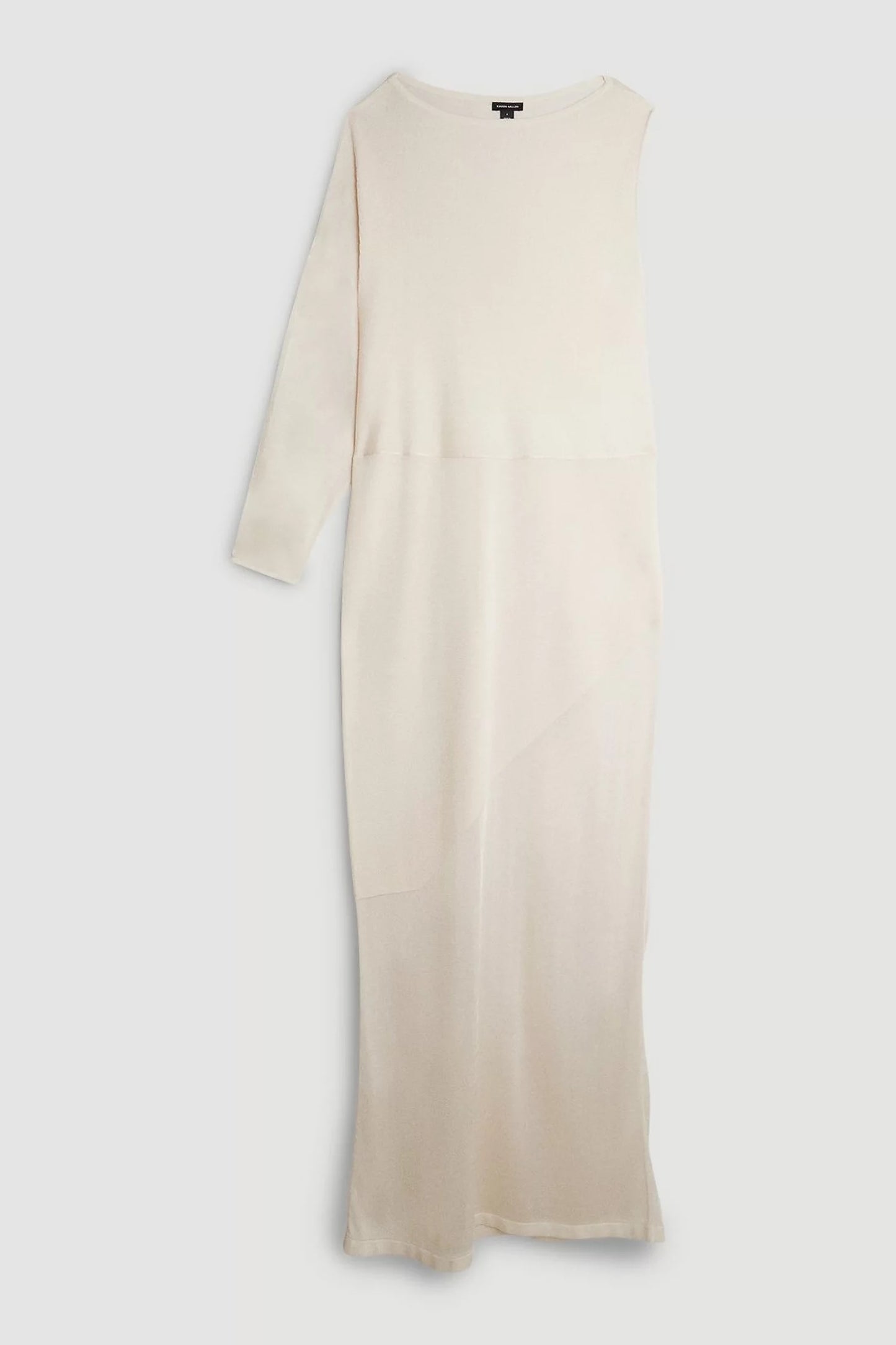 One Sleeve Slinky Sheer Knit Midaxi Dress