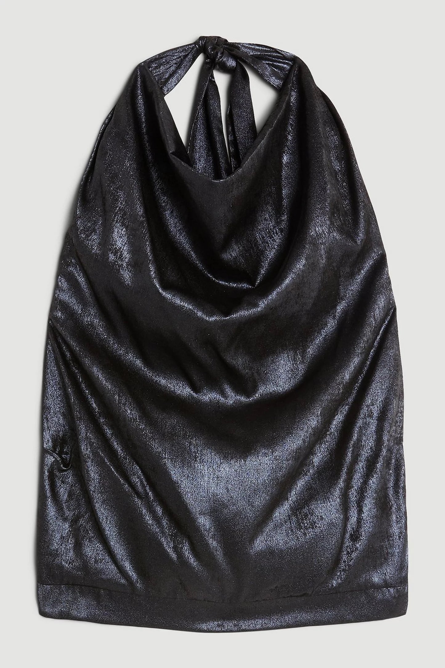 Halter Neck Metallic Woven Top