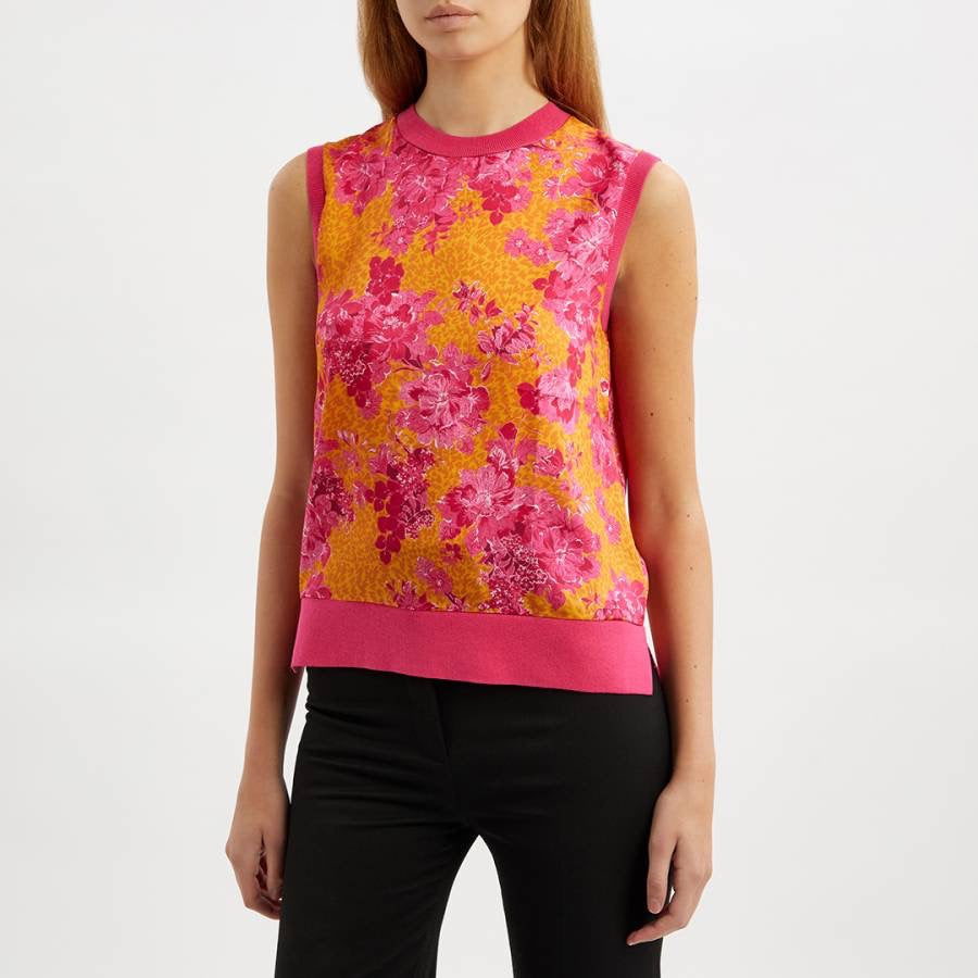 Metropolis Bright Printed Sleeveless Top