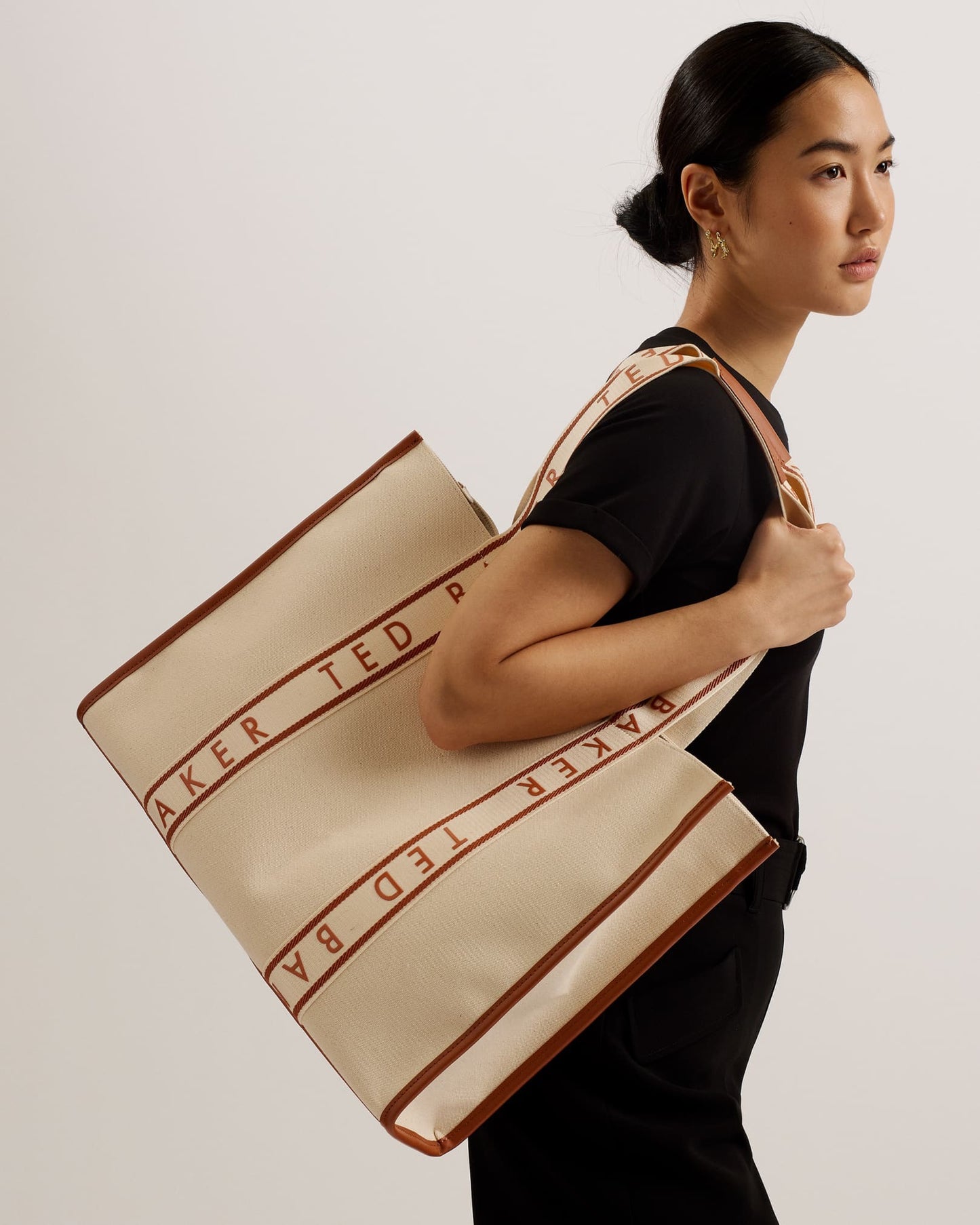 Branded Webbing Canvas Tote Bag