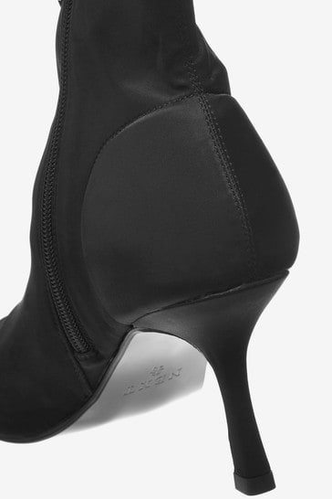 Satin Peep Toe Shoe Boots