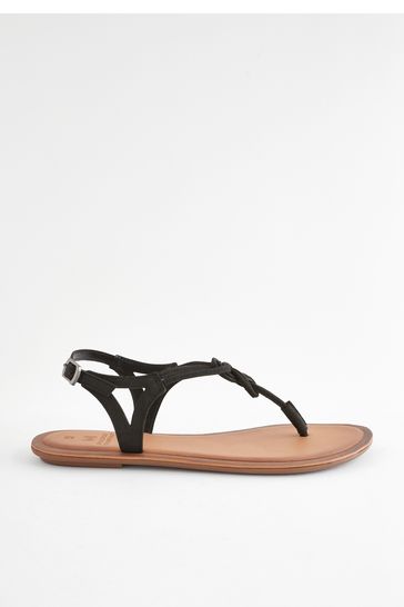 Extra Wide Fit Forever Comfort® Leather Knot Sandals
