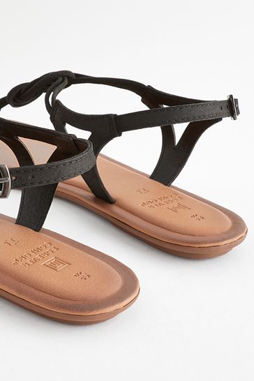 Extra Wide Fit Forever Comfort® Leather Knot Sandals