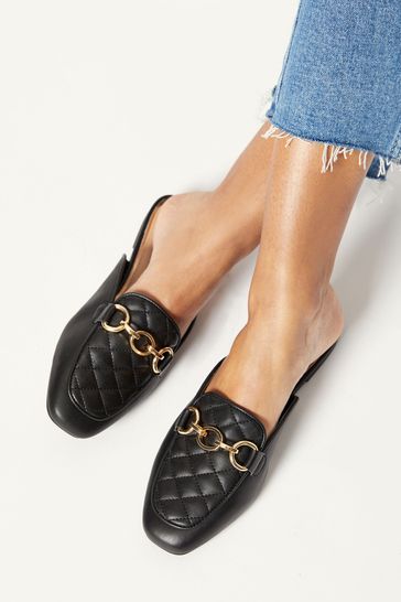 Lispy Chain Mule Flat Loafer
