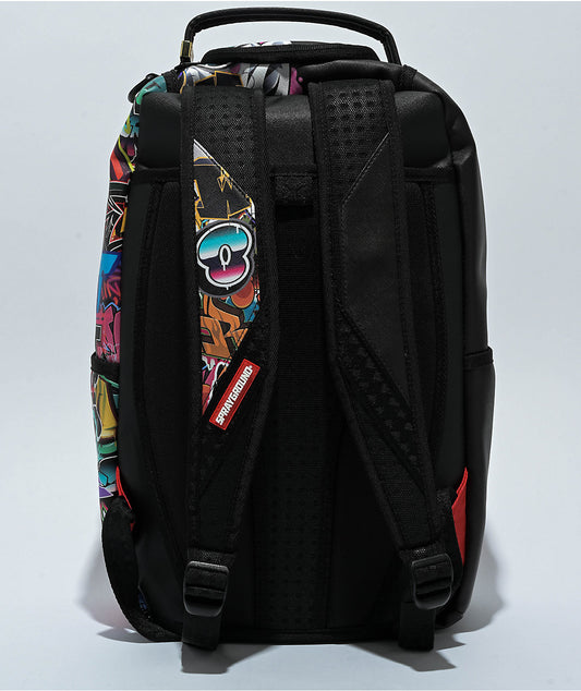 Half Graffiti Black Backpack