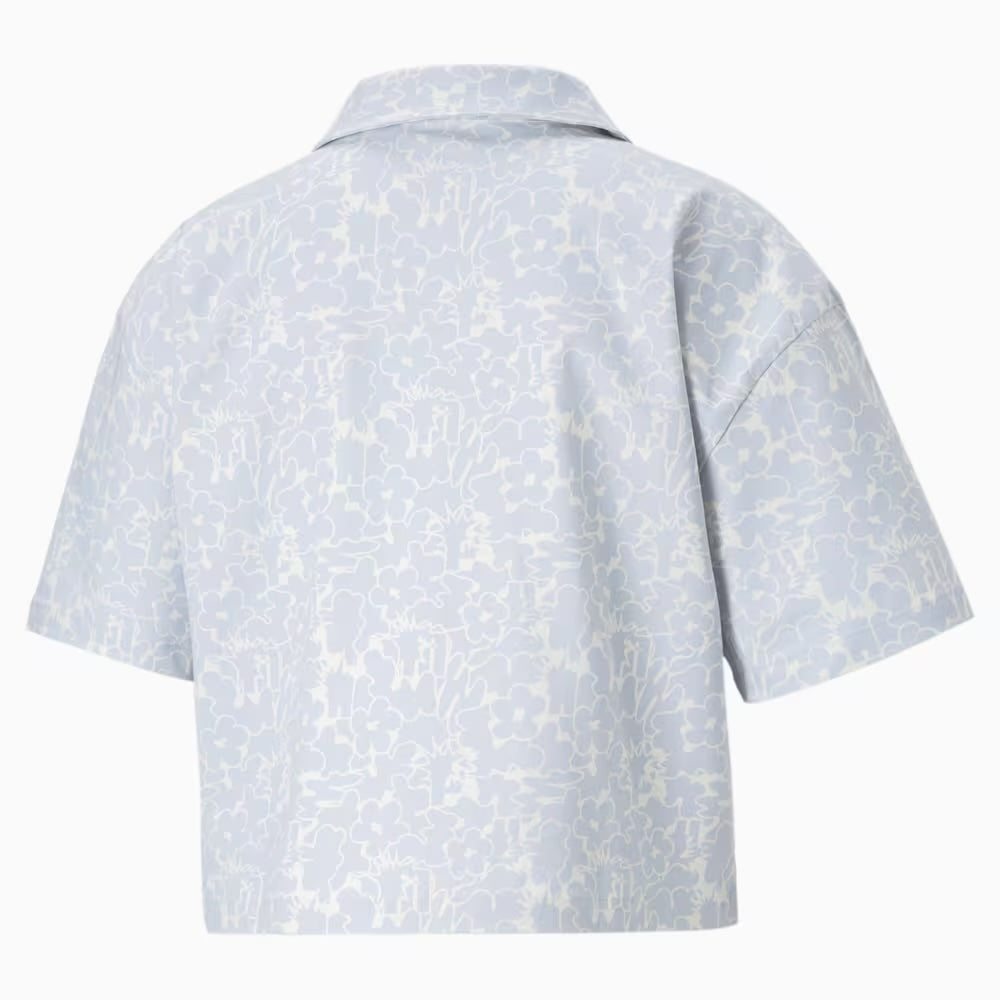 Summer Resort Twill Short Sleeve Women's Shirt