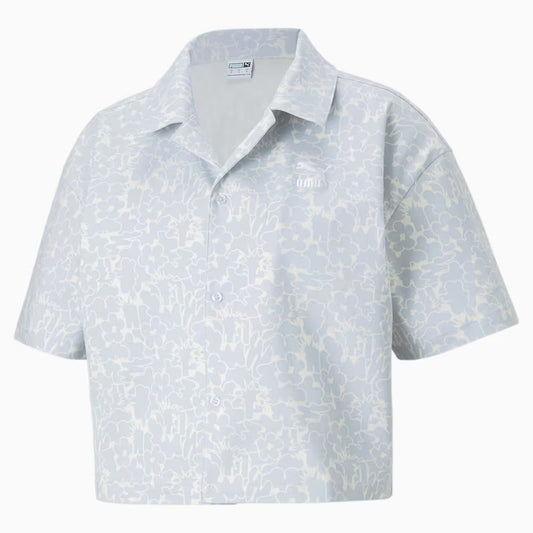 Summer Resort Twill Short Sleeve Women's Shirt