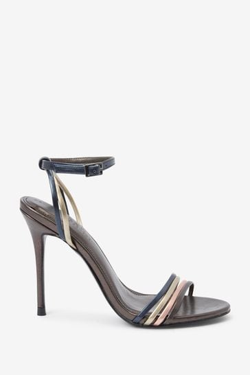 Forever Comfort® Multi-Strap Ankle Fasten Heeled Sandals