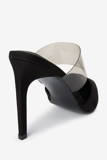 Forever Comfort Point Toe Vinyl Mule Heeled Shoes