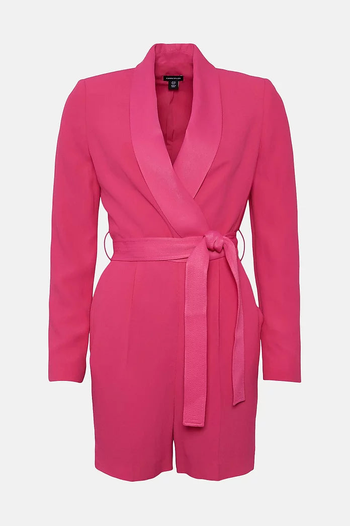 Tailored Tuxedo Wrap Playsuit