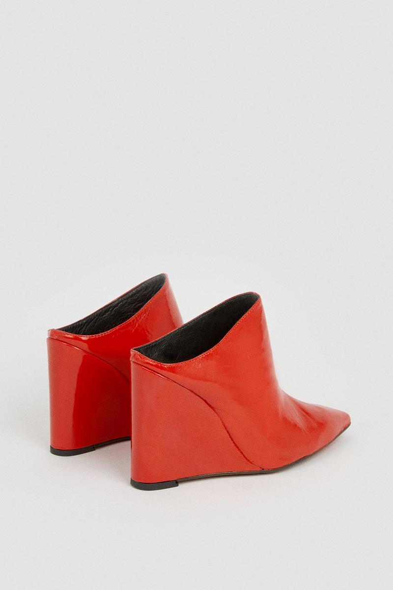 Leather Heeled Mule Shoe