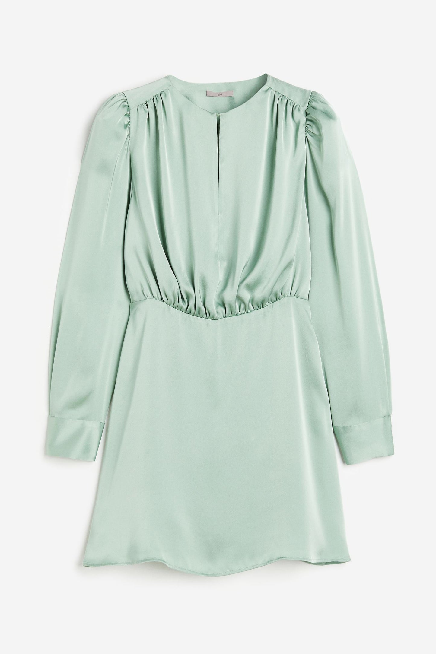 Gathered Satin Dress