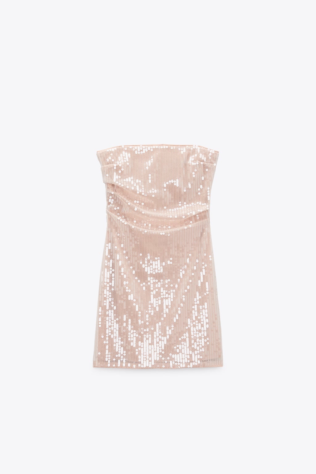 Strapless Dress With Sequins