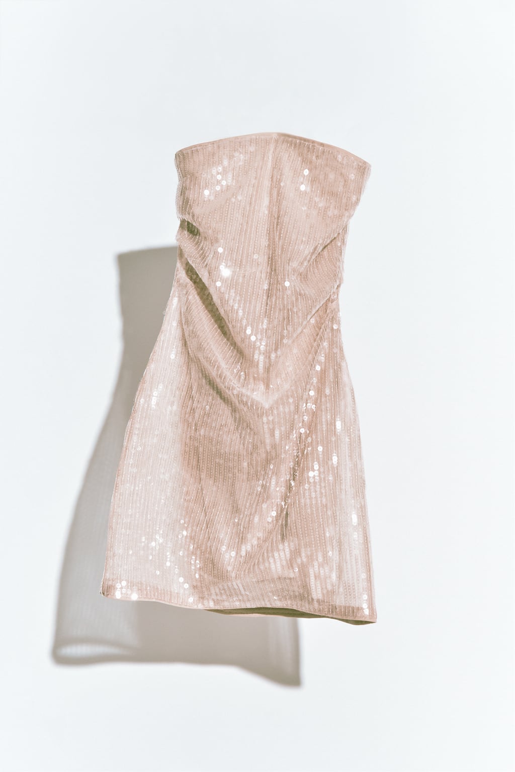 Strapless Dress With Sequins