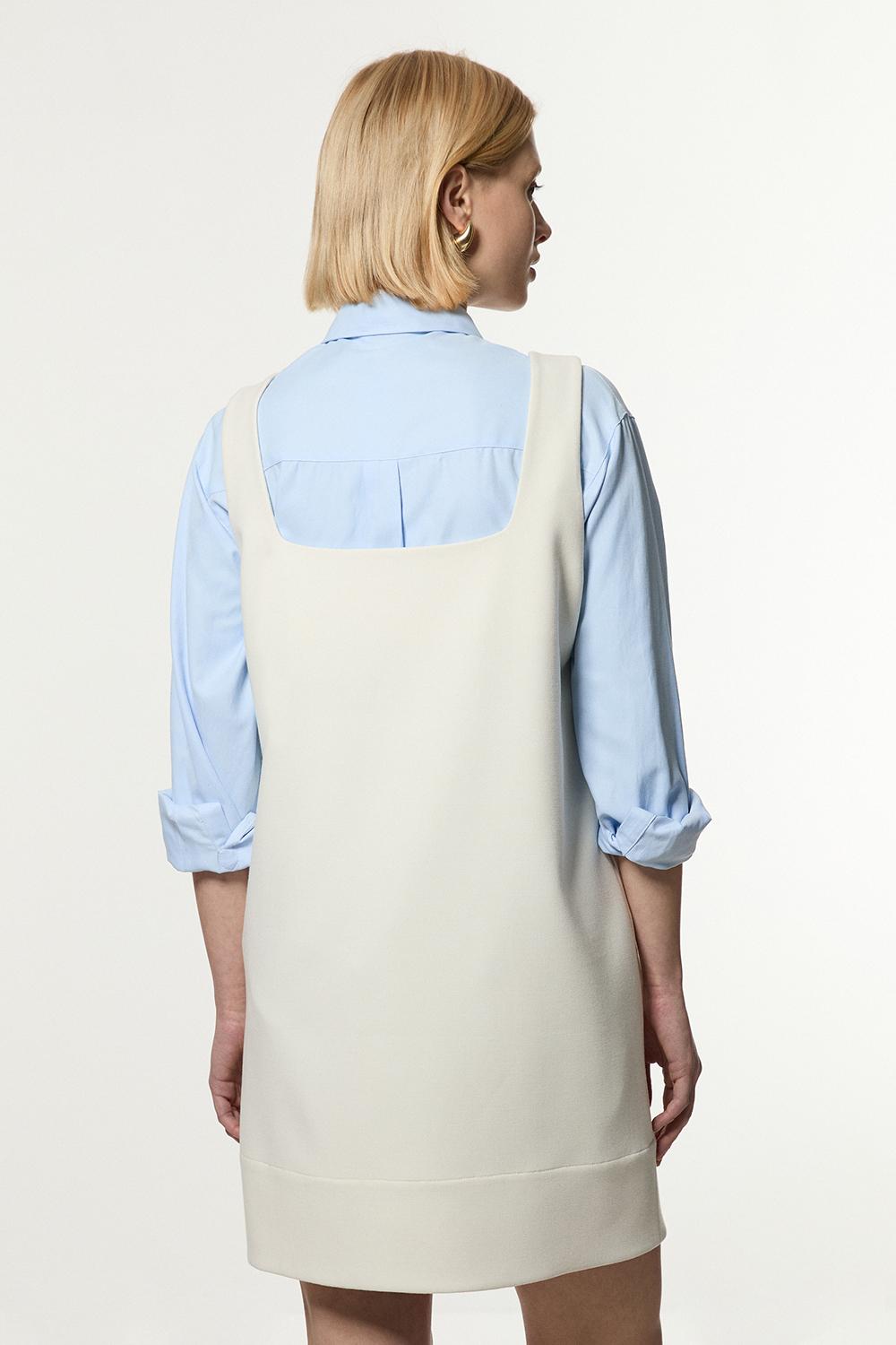 Compact Stretch Essential Tailored Pocket Mini Dress