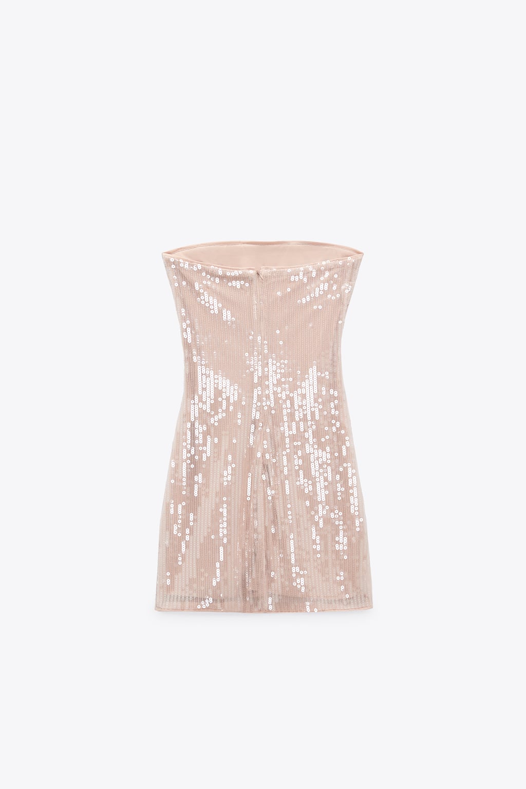 Strapless Dress With Sequins