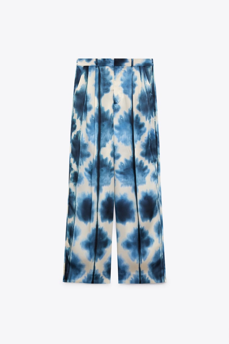 Satin Print Trousers