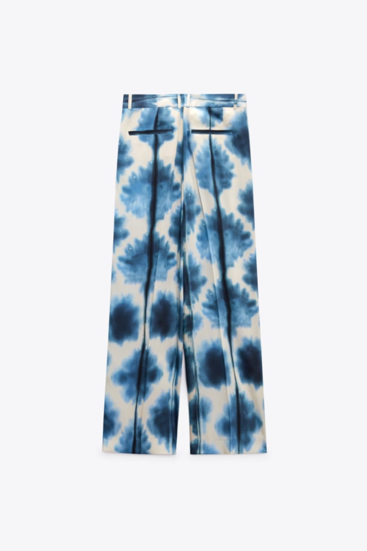 Satin Print Trousers