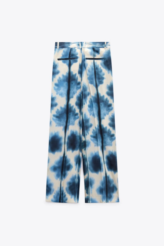 Satin Print Trousers