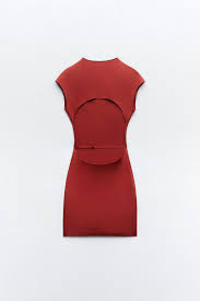 Fitted Knit Dress With Open Back